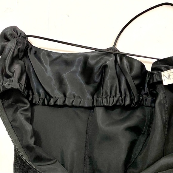 Vintage New Leaf by Samir Dress Small Black Cocktail Evening Party Tulle Y2K - Picture 7 of 15